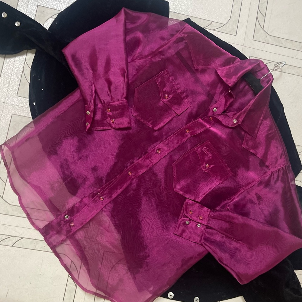 GUESS GEORGES MARCIANO SHEER BLOUSE